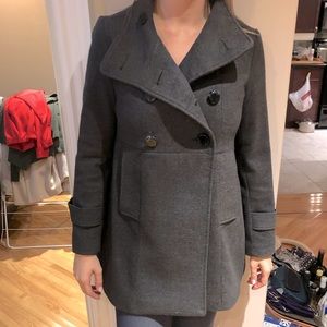 Gray pea coat